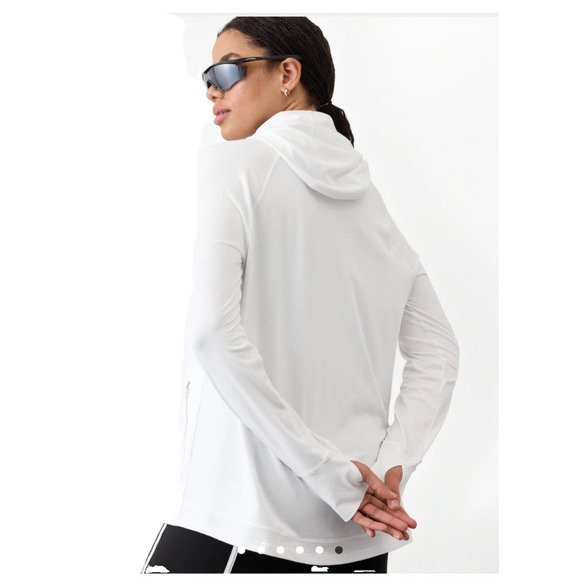 Athleta Pacifica Illume UPF White Athletic Zip Jacket S/P 4-6 Power of She New - Picture 3 of 11